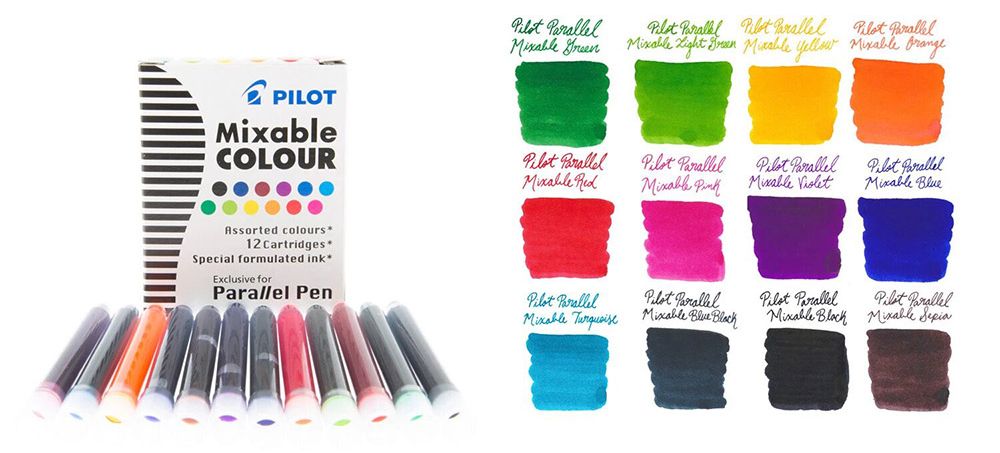 Картриджи для Parallel Pen 12шт ассорти Картриджи для Parallel Pen 12шт ассорти