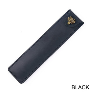 Кожаный чехол для одной ручки с клапаном на кнопке с деревцем