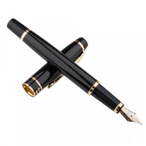 Перьевая ручка Hero 7032/1501 Черная в металлическом корпусе