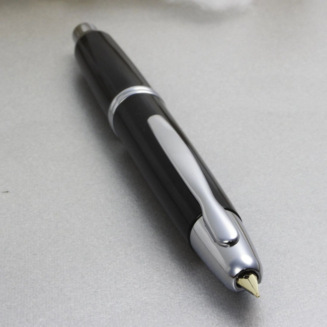 Перьевая ручка Pilot Capless Rhodium Trims Черная с выдвижным пером