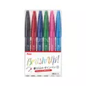 Набор Pentel Sign Pen Brush 6шт Основные цвета