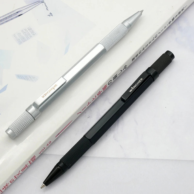 WANCHER Ballpoint Pen Hexagon Brass Rotary