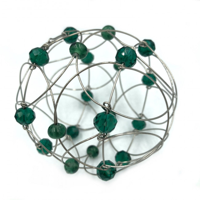 Развивающая антистресс игрушка «МЕТАМОРФОЗА 5 в 1» хрустальная бусина, изумрудная