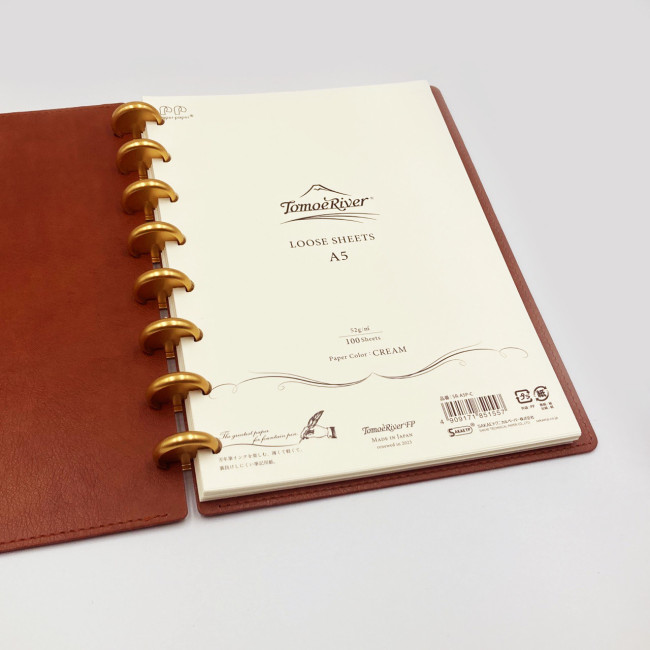 Блокнот на кольцах CCK Premium Коричневый с золотыми кольцами