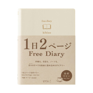 Недатированный ежедневник Midori Hibino Free Diary A6 две страницы на день