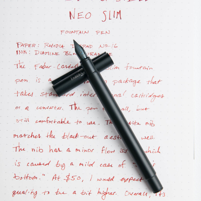 Перьевая ручка Faber Castell NeoSlim Fountain Pen Metal All Black