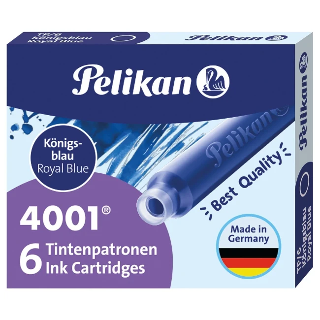 Pelikan 4001 Комплект картриджей коротких (6шт)