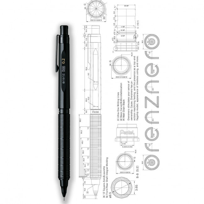 Механический карандаш Pentel Orenz Nero Механический карандаш Pentel Orenz Nero