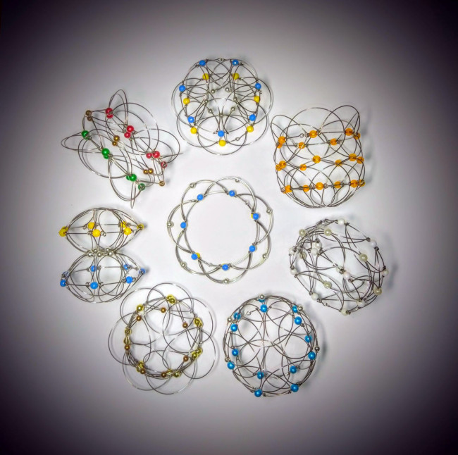 Развивающая антистресс игрушка «МЕТАМОРФОЗА 5 в 1» пластик сине-желтая