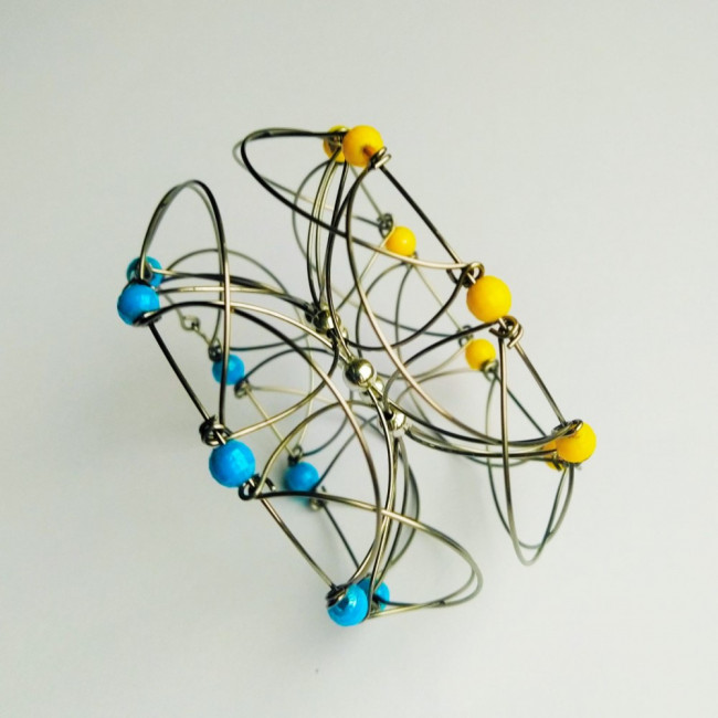 Развивающая антистресс игрушка «МЕТАМОРФОЗА 5 в 1» пластик сине-желтая Развивающая антистресс игрушка «МЕТАМОРФОЗА 5 в 1» пластик сине-желтая