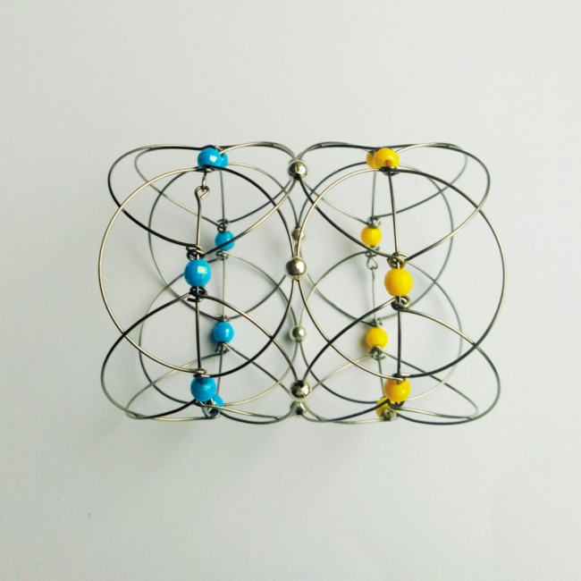 Развивающая антистресс игрушка «МЕТАМОРФОЗА 5 в 1» пластик сине-желтая