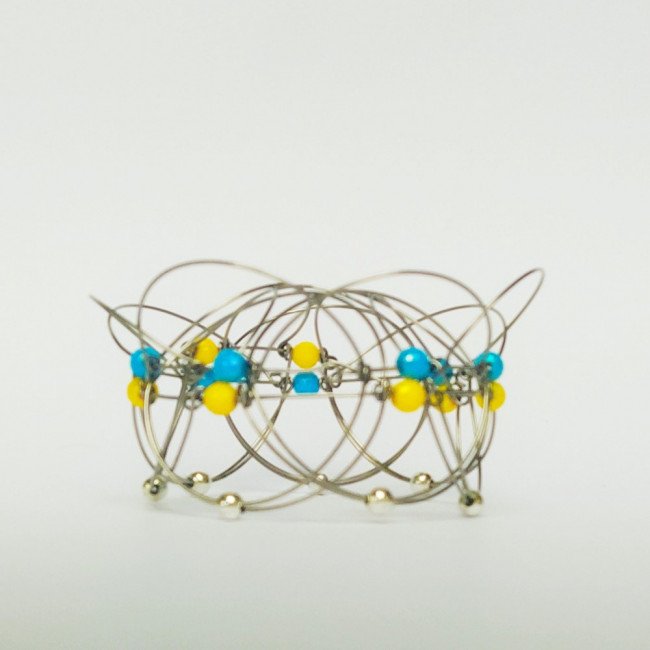 Развивающая антистресс игрушка «МЕТАМОРФОЗА 5 в 1» пластик сине-желтая