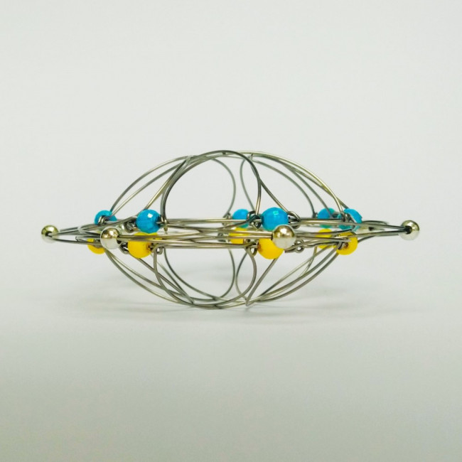 Развивающая антистресс игрушка «МЕТАМОРФОЗА 5 в 1» пластик сине-желтая Развивающая антистресс игрушка «МЕТАМОРФОЗА 5 в 1» пластик сине-желтая