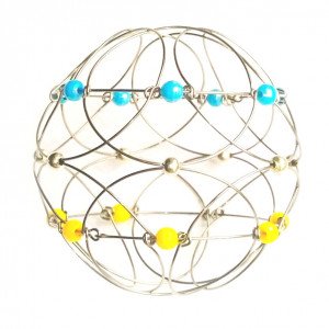 Развивающая антистресс игрушка «МЕТАМОРФОЗА 5 в 1» пластик сине-желтая