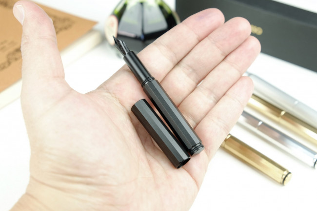 Перьевая ручка Ensso XS В алюминиевом корпусе Минималистичная карманная Черная