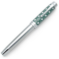 металлик с зелёными узорами