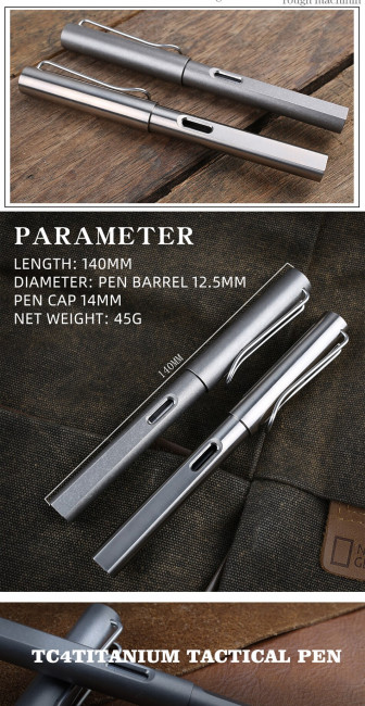 Перьевая-шариковая ручка Warhero Titanium Alloy Полированная