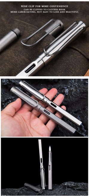 Перьевая-шариковая ручка Warhero Titanium Alloy Полированная