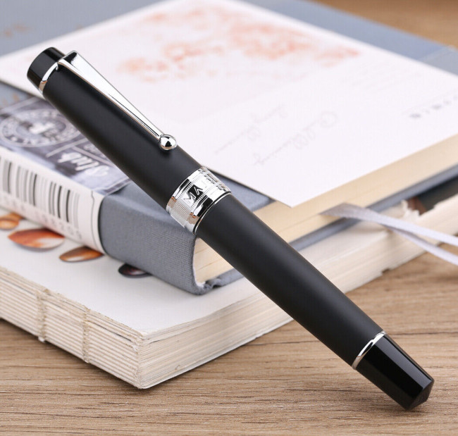 Перьевая ручка с поршневой заправкой Moonman T5 Black Matt