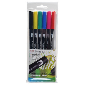 Набір маркерів Tombow ABT Dual Brush Pen Set 6шт Набір маркерів Tombow ABT Dual Brush Pen Set 6шт