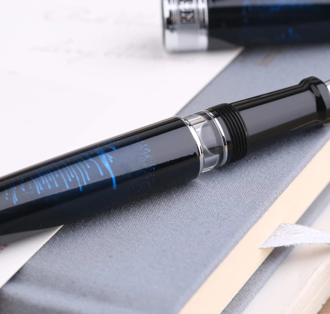 Перьевая ручка с поршневой заправкой Moonman T5 Blue Fireworks