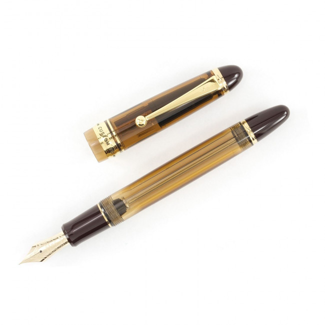 Перьевая ручка Pilot Custom 823 Коричневая с золотым пером Подарочный набор