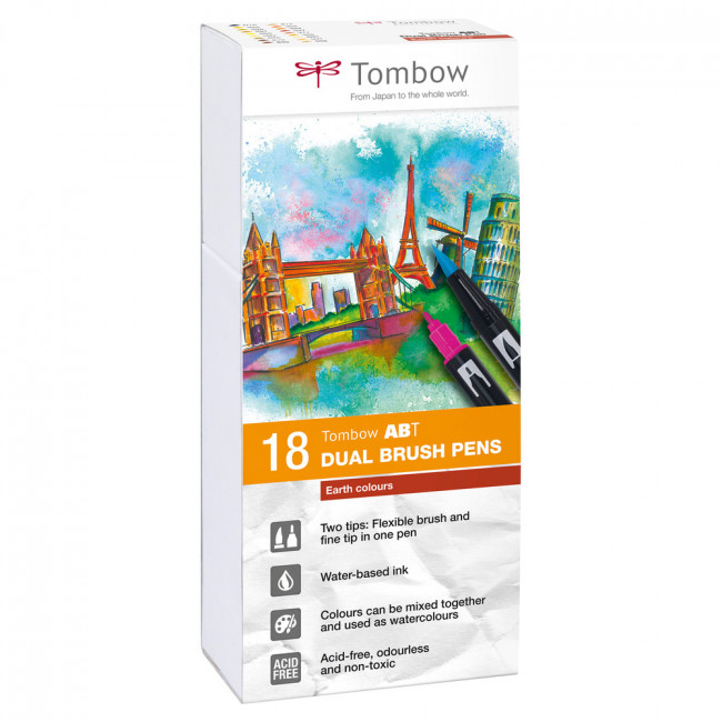 Набор маркеров Tombow ABT Dual Brush Pen Set 18шт