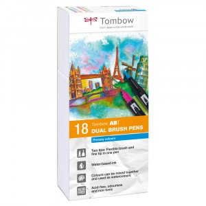 Набор маркеров Tombow ABT Dual Brush Pen Set 18шт Набор маркеров Tombow ABT Dual Brush Pen Set 18шт